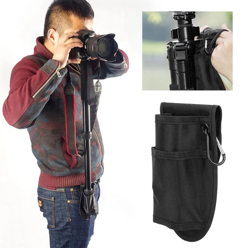 Riñonera para cámara para fotógrafos, impermeable, DSLR, monopié, soporte para trípode, paquete con bucle