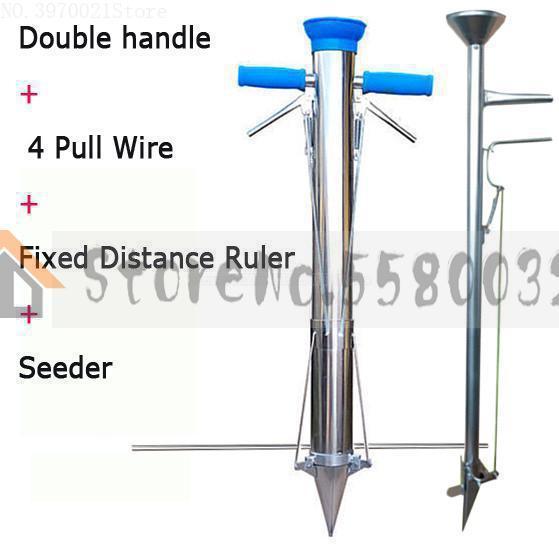 Rapid seeder stainless steel planter Seedling transplanting device Fertilizing seeder for Vegetable Planting garden equipment: 3