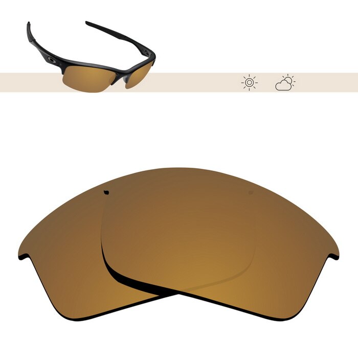 Glintbay Polarized Replacement Sunglasses Lenses for Oakley Bottle Rocket-Multiple Options: Bronze Gold Mirror