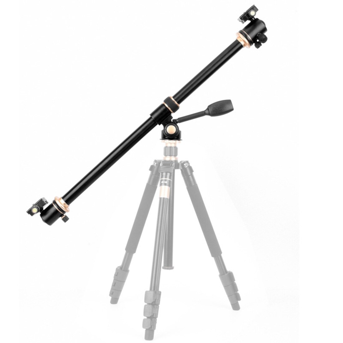 61cm 24&quot; Horizontal Bar Camera Mount Tripod Extension Arm Rotatable Multi-Angle Center Cross Column Rod Tube with Locking System