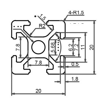 4 teile/los Aluminium Profil Extrusion Europäischen Standard Eloxiert linear Schiene Aluminium Profil CNC 3D Drucker Teile