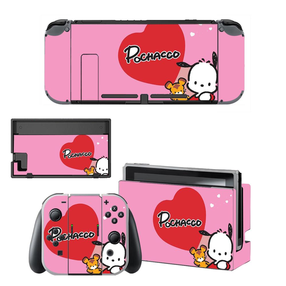 Pochacco-pegatinas de piel para Nintendo Switch, pegatinas de vinilo para consola Nintendo Switch y controlador Joy-Con: KQBYSNS0111