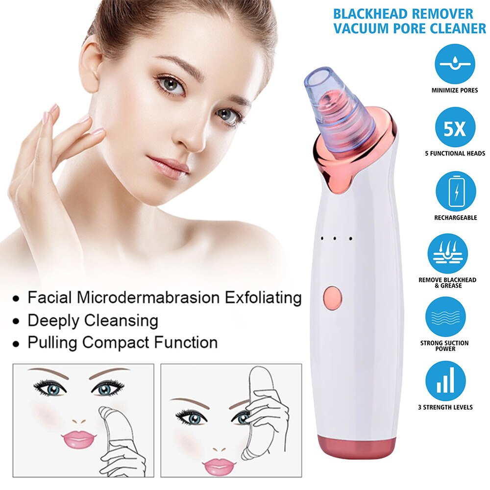 Face Deep Nose Cleaner Facial Acne Cleansing Electric Blackhead Remover Vacuum Pore Beauty Washing Machine