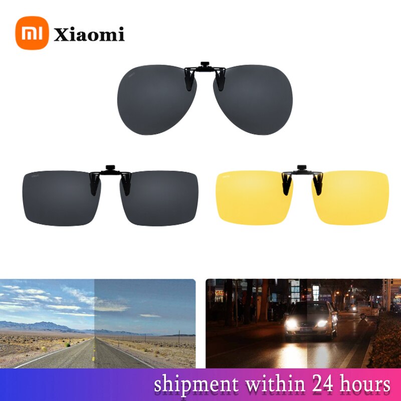 Xiaomi-gafas de sol polarizadas para miopía, lentes de visión nocturna, clip TAC, alta definición, 180 °, 8g