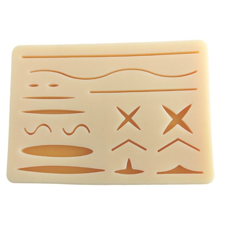 Skin Suture Practice Silicone Pad with Wound Simulated Training Kit Teaching Equipment Needle Scissors Tool Kit