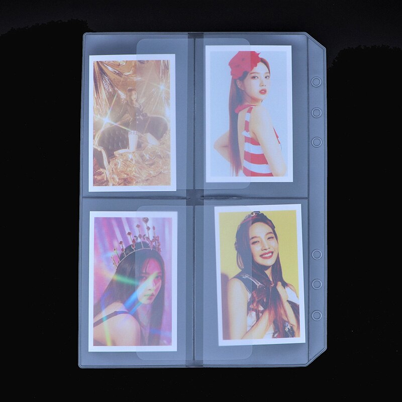 1PCS A5 / A6 transparent PVC zipper presentation file folder bag compact planner file holder bag