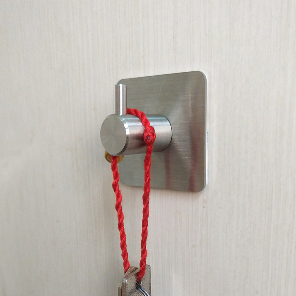 3M Sticker Adhesive Stainless Steel Hooks Wall Door Clothes Coat Hat Hanger Kitchen Bathroom Rustproof Towel Hooks