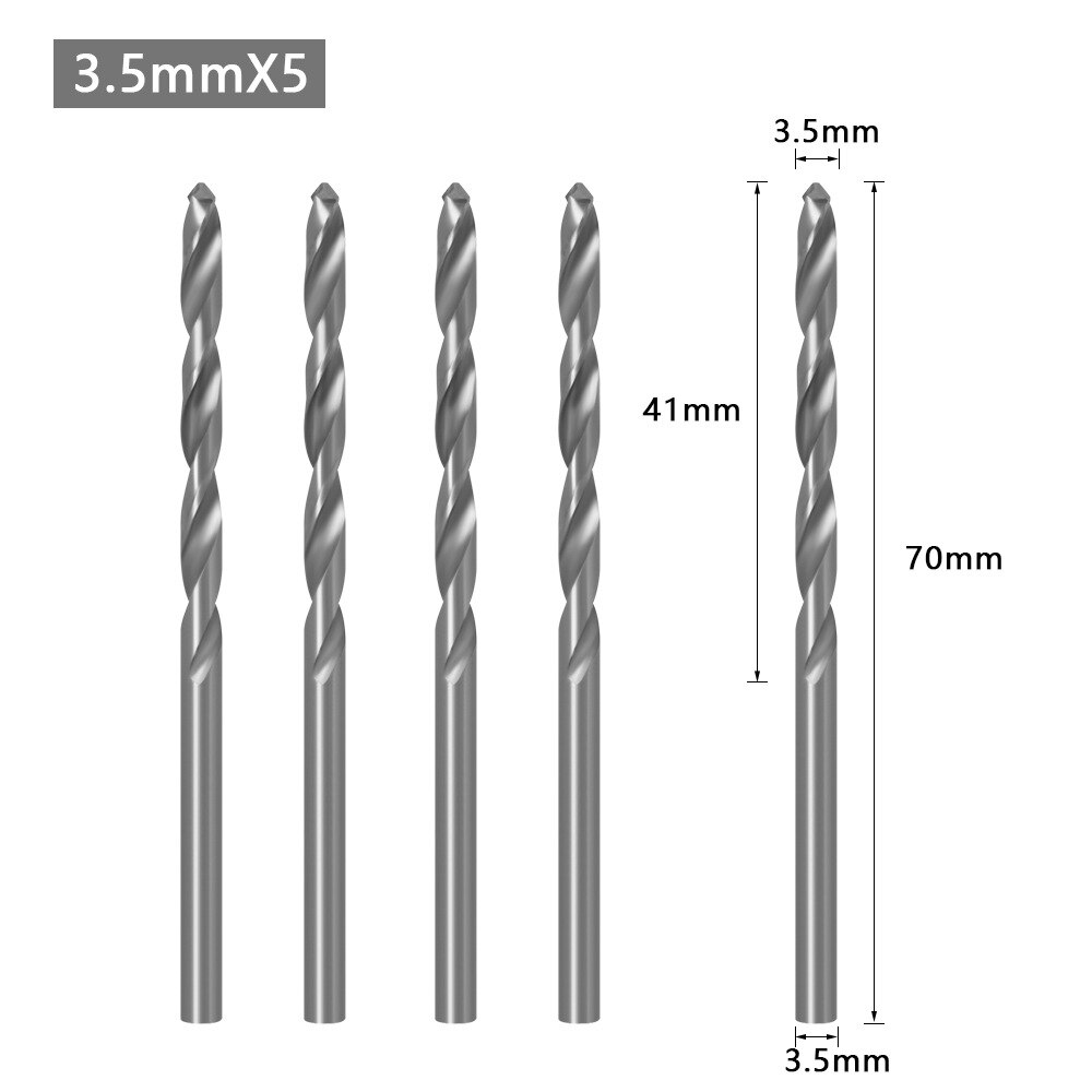 8mm Schaft HSS Holzbearbeitung Senker Bohrer Set Schraube Extractor Remon Abriss Holz Fräser Spiralbohrer Holz: 5pcs 3.5mm