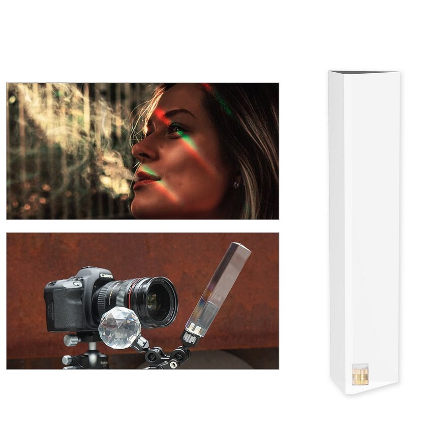 Photographie prisme avec 1/4 ''vlogeur photographie boule de cristal verre optique magique Photo boule photographie Studio accessoires: Rectangular