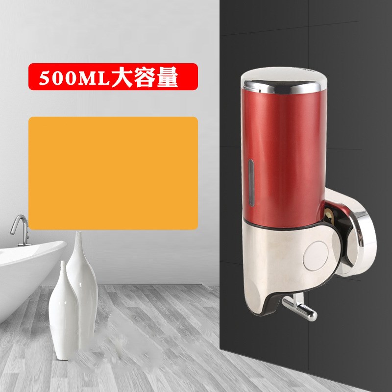 1Pc Manual Liquid Soap Dispensers Shower Gel Washing Lotion Hand Sanitizer Container for Home Kitchen Bathroom Accessories: Red