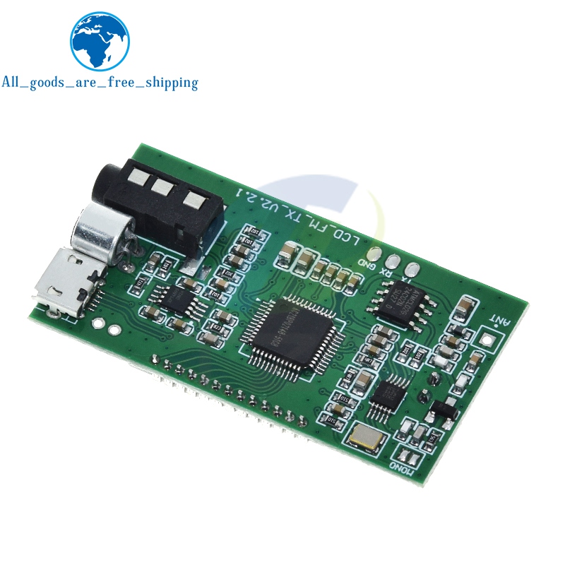 FM-zendermodule FM-stereo Digitale zender Draadloze microfoon Microfoonkaart 3V-5V FM-module 87,0 MHz-108,0 MHz
