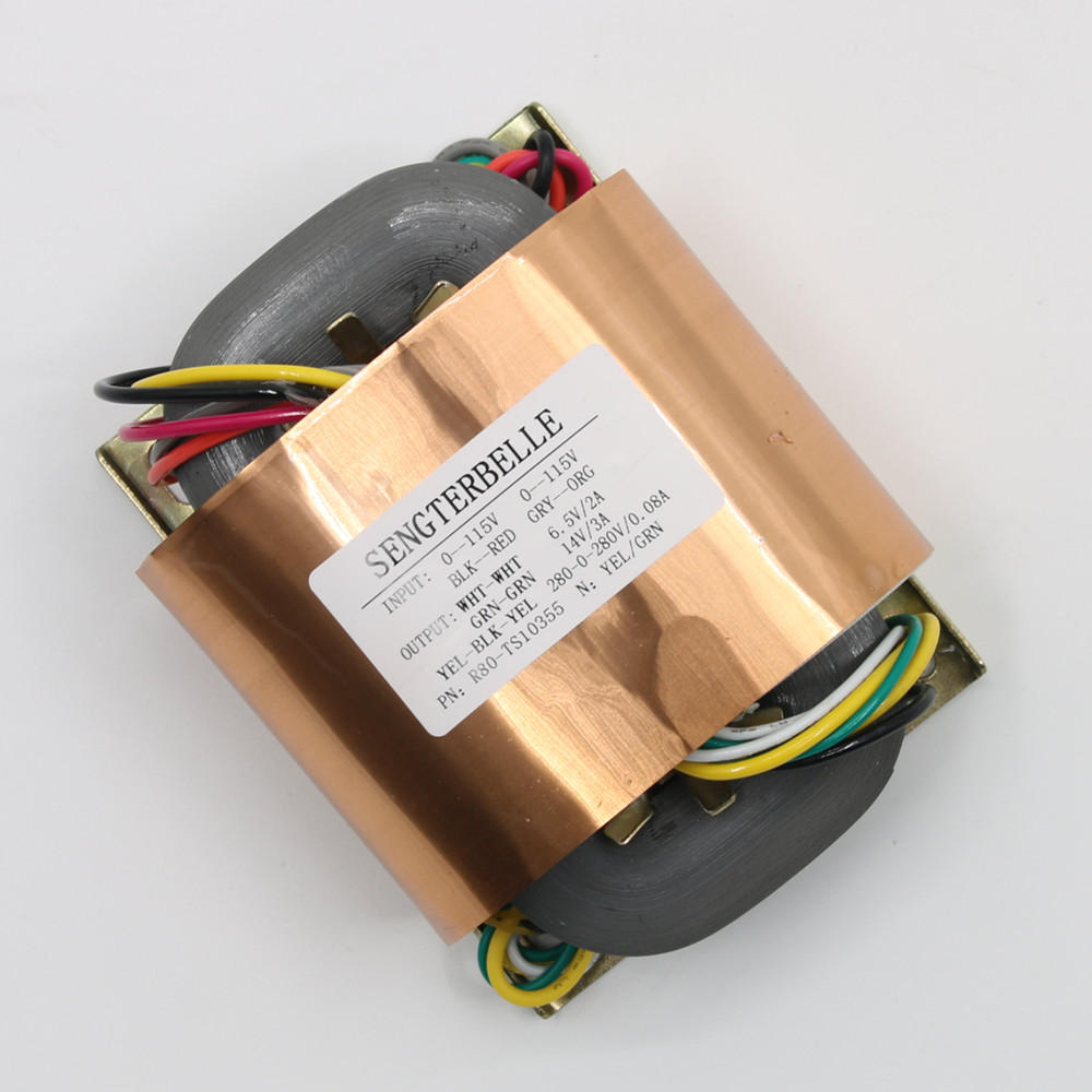R80-TS10355 100W HiFi R Core Transformer 280V*2+14V+6.5V For ARC Audio Tube Preamp Power Supply