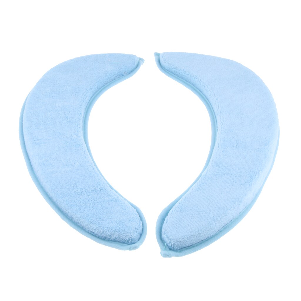 Bathroom Universal Reusable Soft Toilet Cushion Pad, Self-adhesive Washable Toilet Seat Cover: Blue