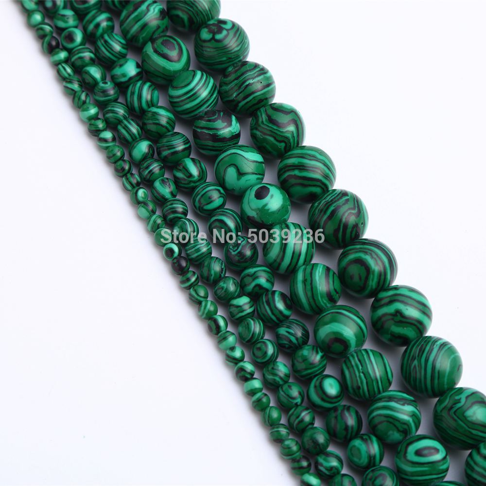 Groene Malachiet Kralen Natuursteen Losse Kralen 4 6 8 10 12mm voor Handwerken Sieraden Maken: 6mm 60pcs beads