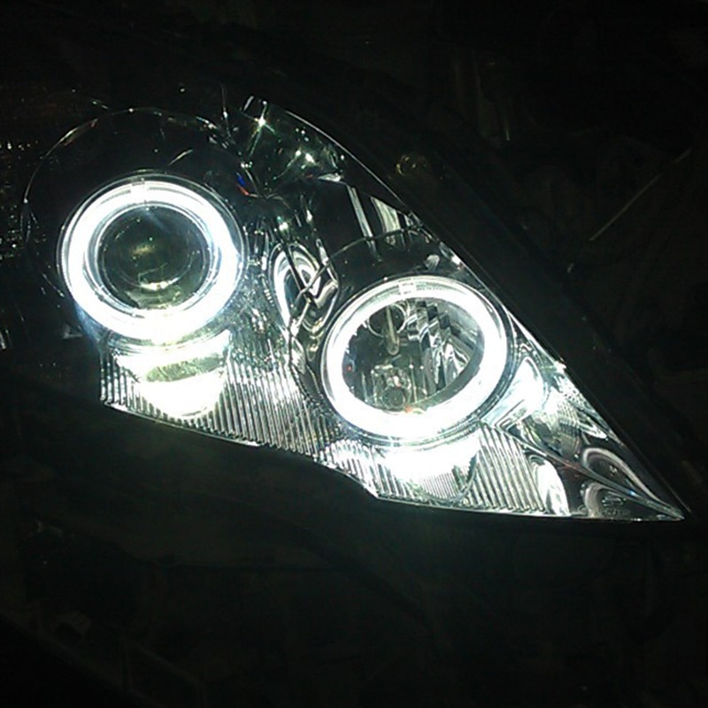 2 Pcs Car Angel Eyes Auto Halo Rings COB 60mm 70mm 80mm 90mm100mm 110mm 120mm Angel Eye Car Headlight Motorcycle White 12V Led