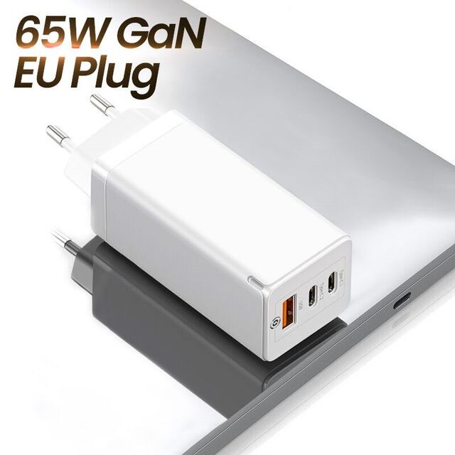65W Gan Usb C Lader Snel Opladen QC4.0 Qc PD3.0 Usb Type C Fast Charger Voor Iphone 12 Pro max Macbook Huawei Samsung: EU PLUG