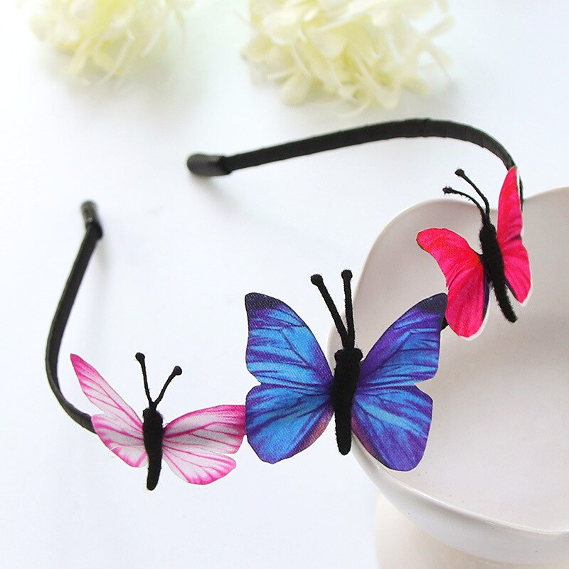 Banda de pelo para niños de mariposa , de princesa Hada, diadema, 1 pieza, accesorios para el cabello para fiestas de niñas, coloridos niños hechos a mano: D