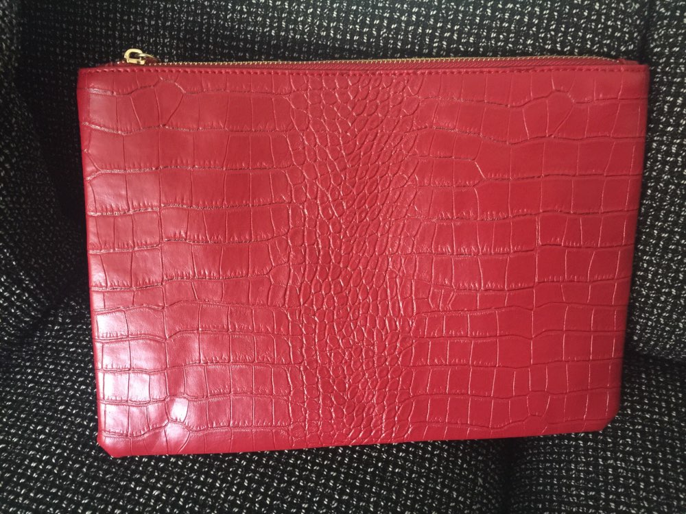 Mode Krokodil Graan Vrouwen Envelop Clutch Bag Dames Avond Party Grote Koppelingen Handtas Alligator portemonnees bolsas: Rood