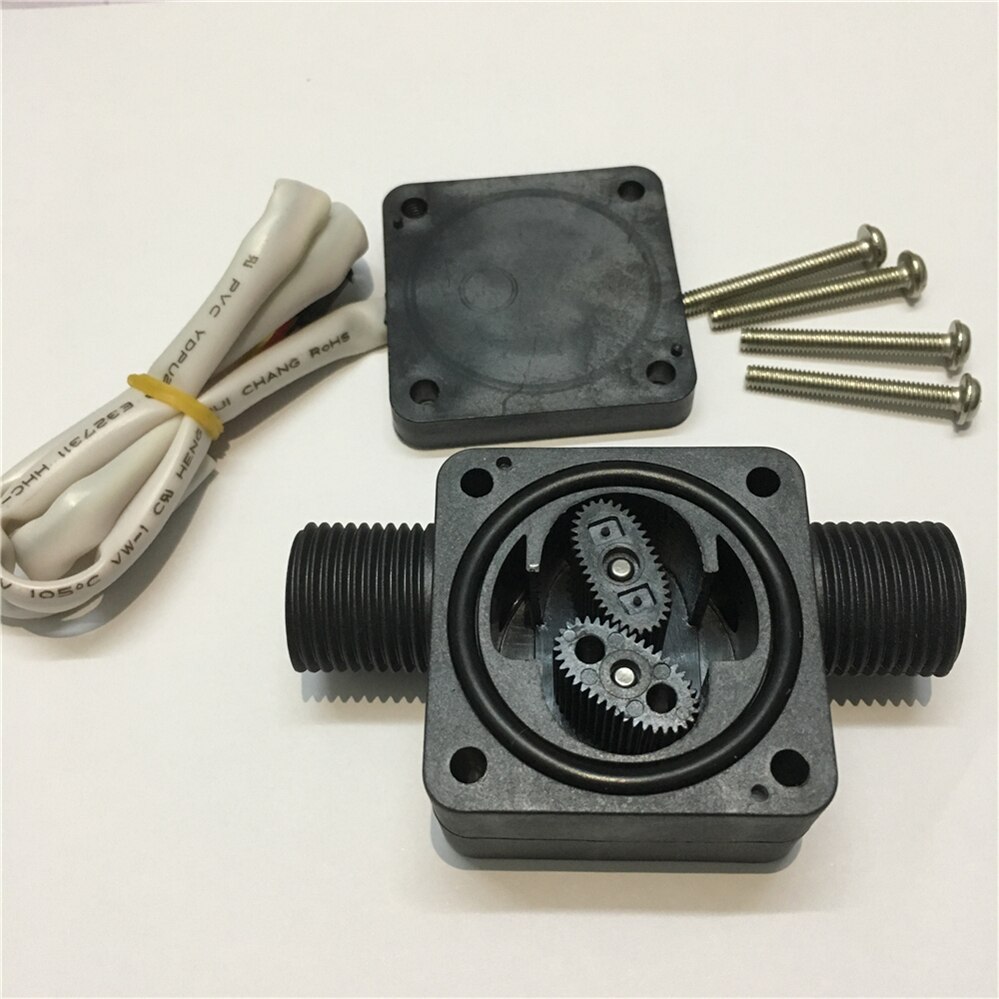 OF-201 Hall effect NPN signal pulse output 1/2" Oval Gear Flow Meter Sensor