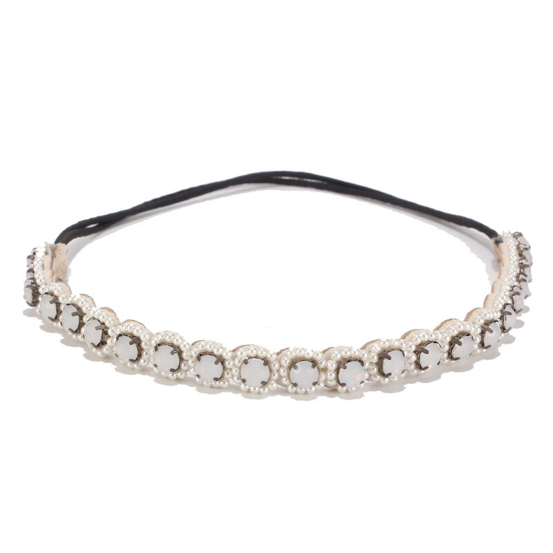 Europese Bruiloft & Engagement Bruids Parel Strass Hoofdbanden Bruidsmeisje Haar Houder Accessoires Vintage Crystal Haarband