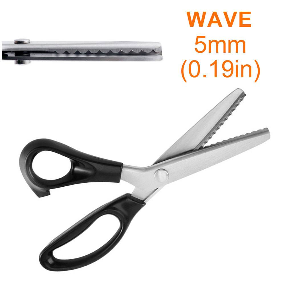 3/5/7Mm Zigzag Naaien Cut Dressmaking Tailor Shear Pinking Schaar Rvs Kant Schaar Leer craft Stof Schaar: Ivoor