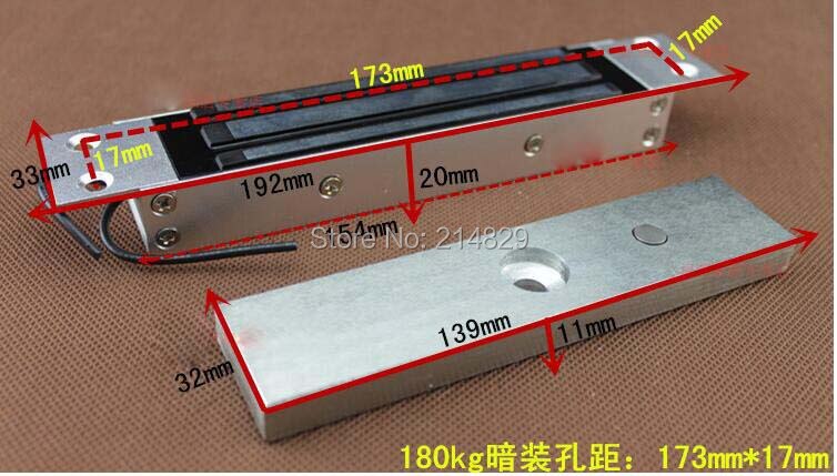 LPSECURITY 180kg holding force invisable concealed electric magnetic lock for home office wooden glass door access control