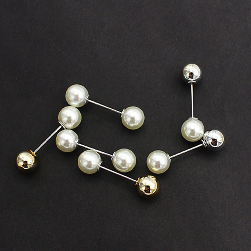 Charm Double Simulated Pearl Brooch Pins For Women Lapel Brooch Jewelry Dress Suit Crystal Flower Pin Brooches: 9