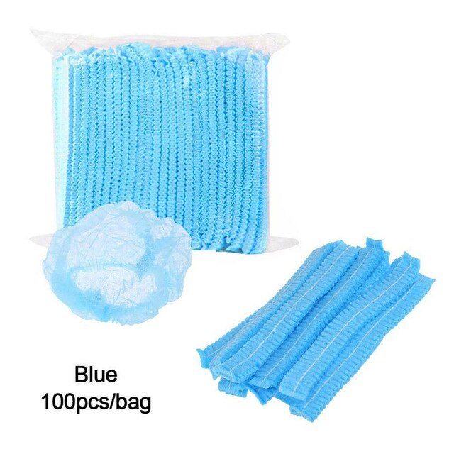 Disposable protective clothing, PE non-woven membrane waterproof and splash-proof safety clothing, laboratory work clothes: Dust hood / 100 sets