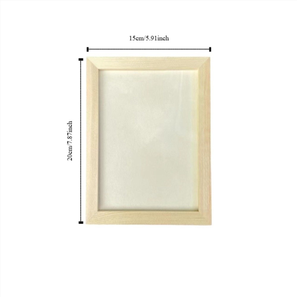 Kids Wooden Blank Clay Frame Multi Size DIY Wooden Photo Holder Party Decor Creartive Picture Frame Children's Handcraft: Burgundy