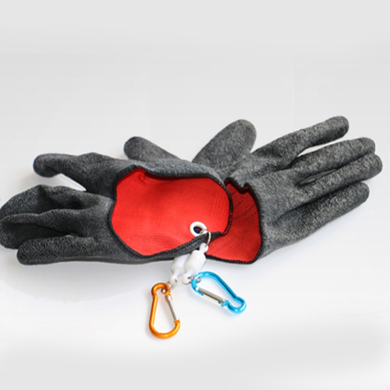 Guantes de pesca de pescador con ganchos magnéticos, protectores de mano resistentes a perforaciones