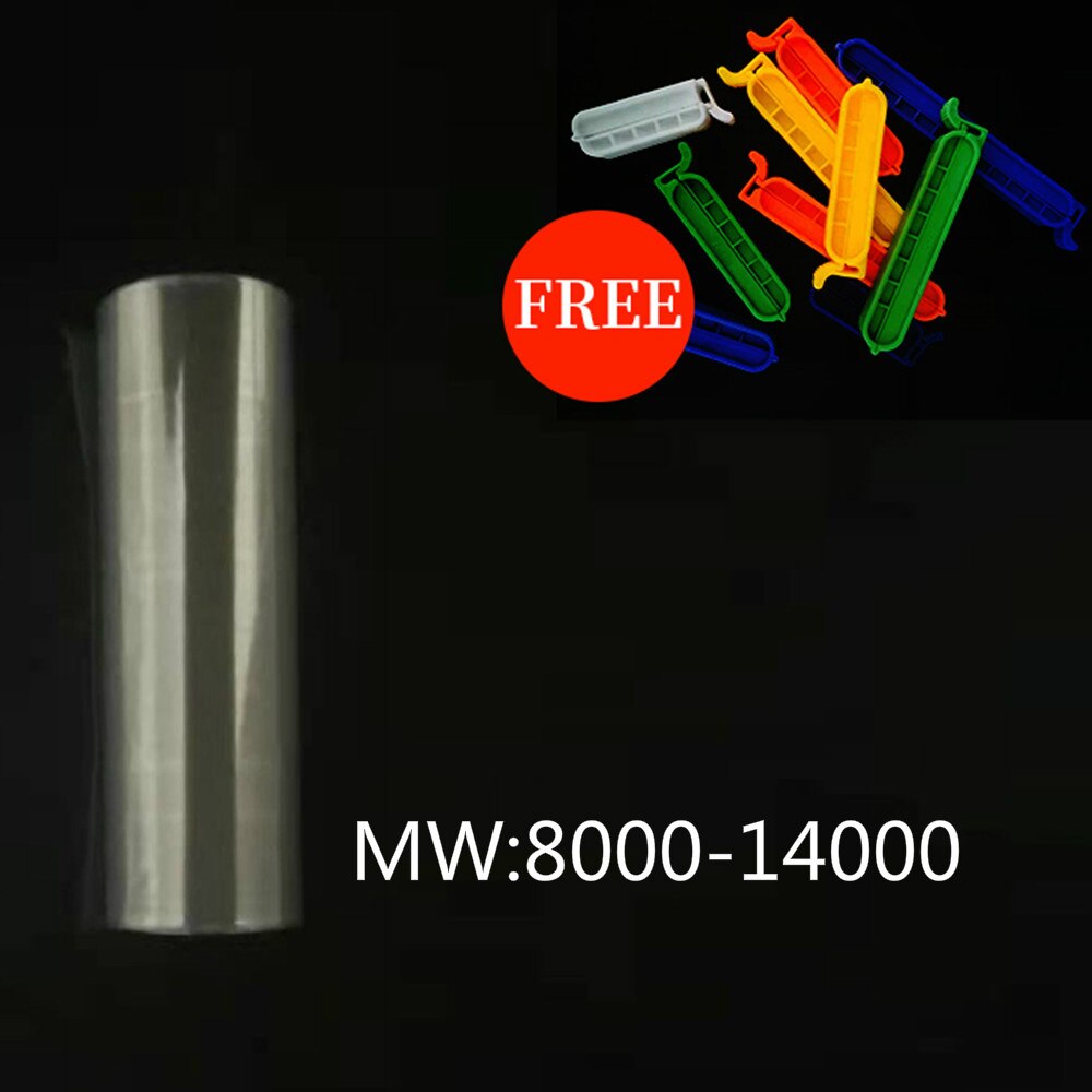 1meter laboratory MW8000-14000 dialysis bag, MD10/25/34/44/55/77mm dialysis tube, Regenerated cellulose dialysis bag