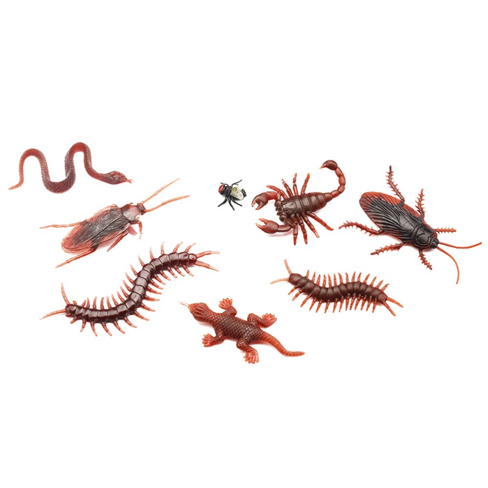 80Pcs Realistische Bugs Party Simulatie Kleine Omvat Fly Duizendpoot Kakkerlak Snake