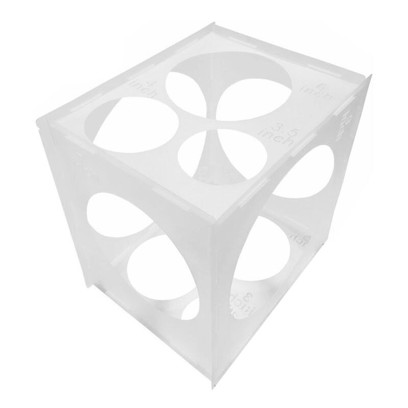 Caja medidora de globos con 11/18 agujeros, caja medidora de globos, herramienta de medición de tamaño de globo para decoración de de cumpleaños: 1