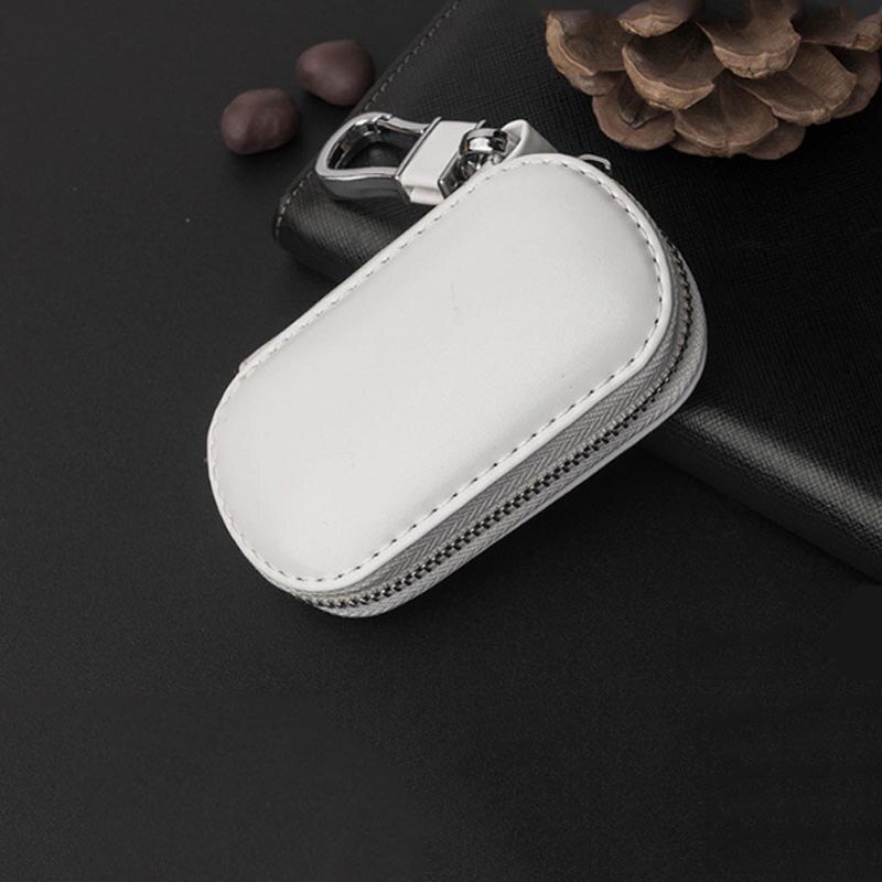 Auto Key Bag Case Wallet Holder Keten Sleutel Portemonnee Ring Collector Huishoudster Pocket Key Organizer Smart Lederen Sleutelhanger