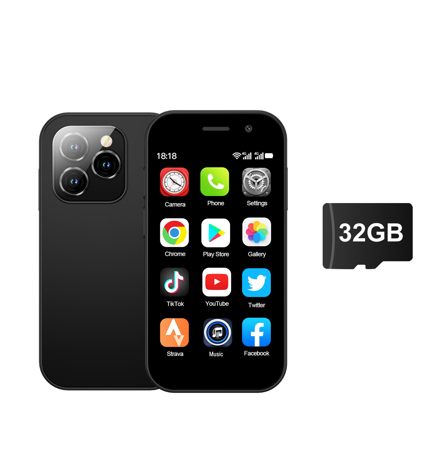 2024 SERVO KING8000 Mini Smartphone Android 4G LTE Global GPS 3 "Display 5MP Camera WIFI Kleine mobiele telefoons 2000mAh Batterij: Paars