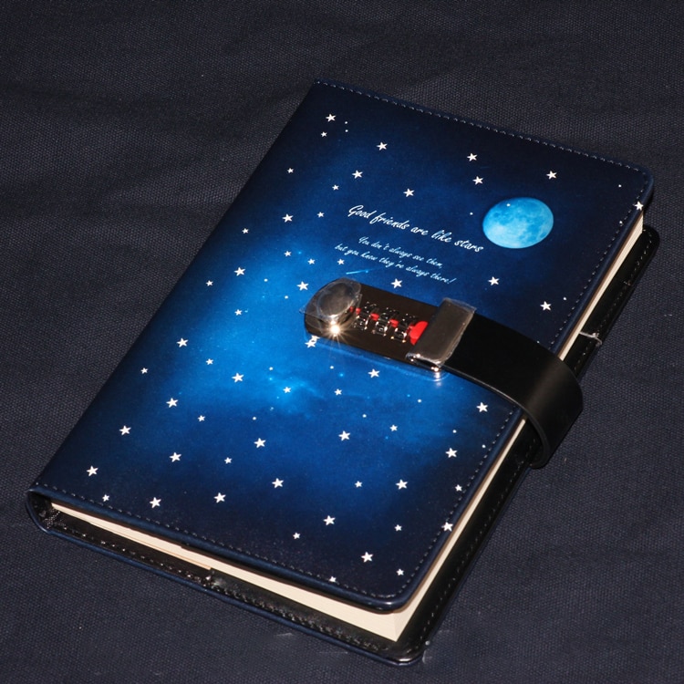 Cuaderno de diario con bloqueo de contraseña, páginas, 130 páginas, para estudiantes que mantienen secretamente la agenda, 260: Rojo