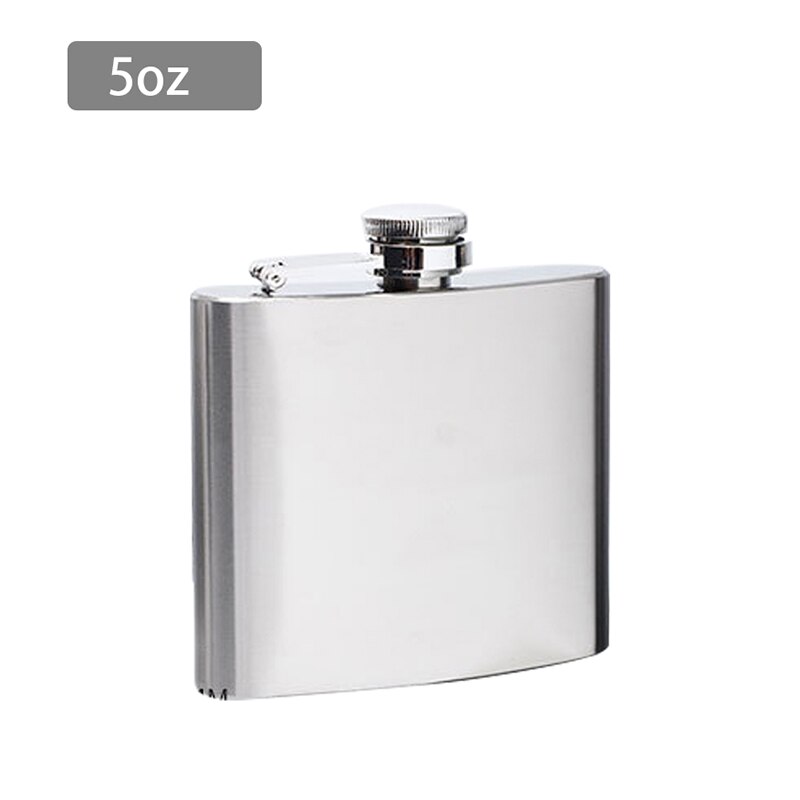 Stainless Steel Hip Flask 4-10 Oz Wine Bottle Portable Hip Flask with Funnel Pocket Alcohol Whiskey Hip Flask Screw Cap: 5oz