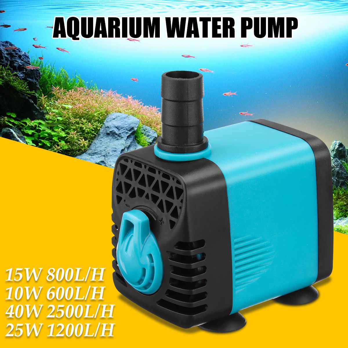 10/15/25/40/55W Multifunctional Aquarium Water Pumps Tank Pond Pool Fountains Pump Waterproof Submersible Fish Pond Water Pump