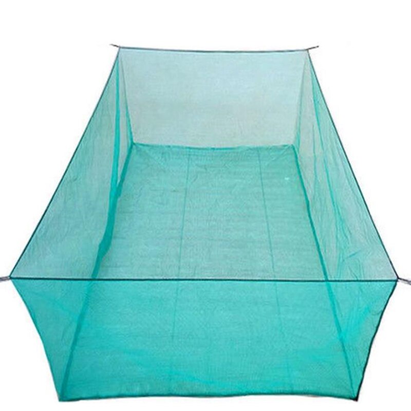 Redes de pesca con estaca, red pequeña para atrapar peces de malla, trampa para estanque de acuicultura, equipo de pesca, Red de cultivo, jaula cuadrada para acuario, trampa para enmallas