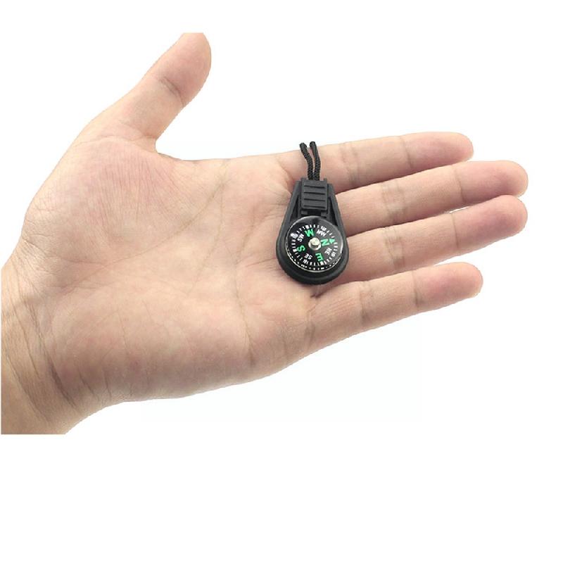2pcs Mini Compass Small Bean Needle Outdoor Camping Apply Zipper T8z8
