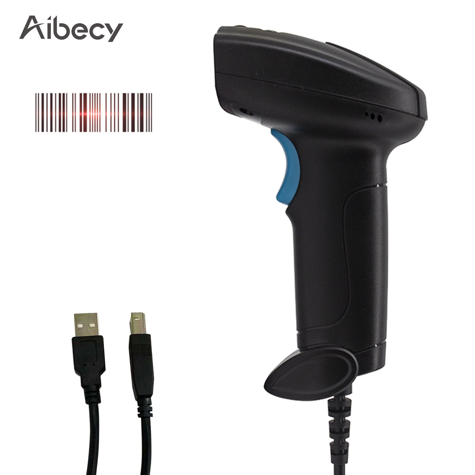 1D Barcode Scanner Handheld Usb Wired Bar Code Reader Manual Trigger/Auto Continu Scannen Compatibel Met Windows Android