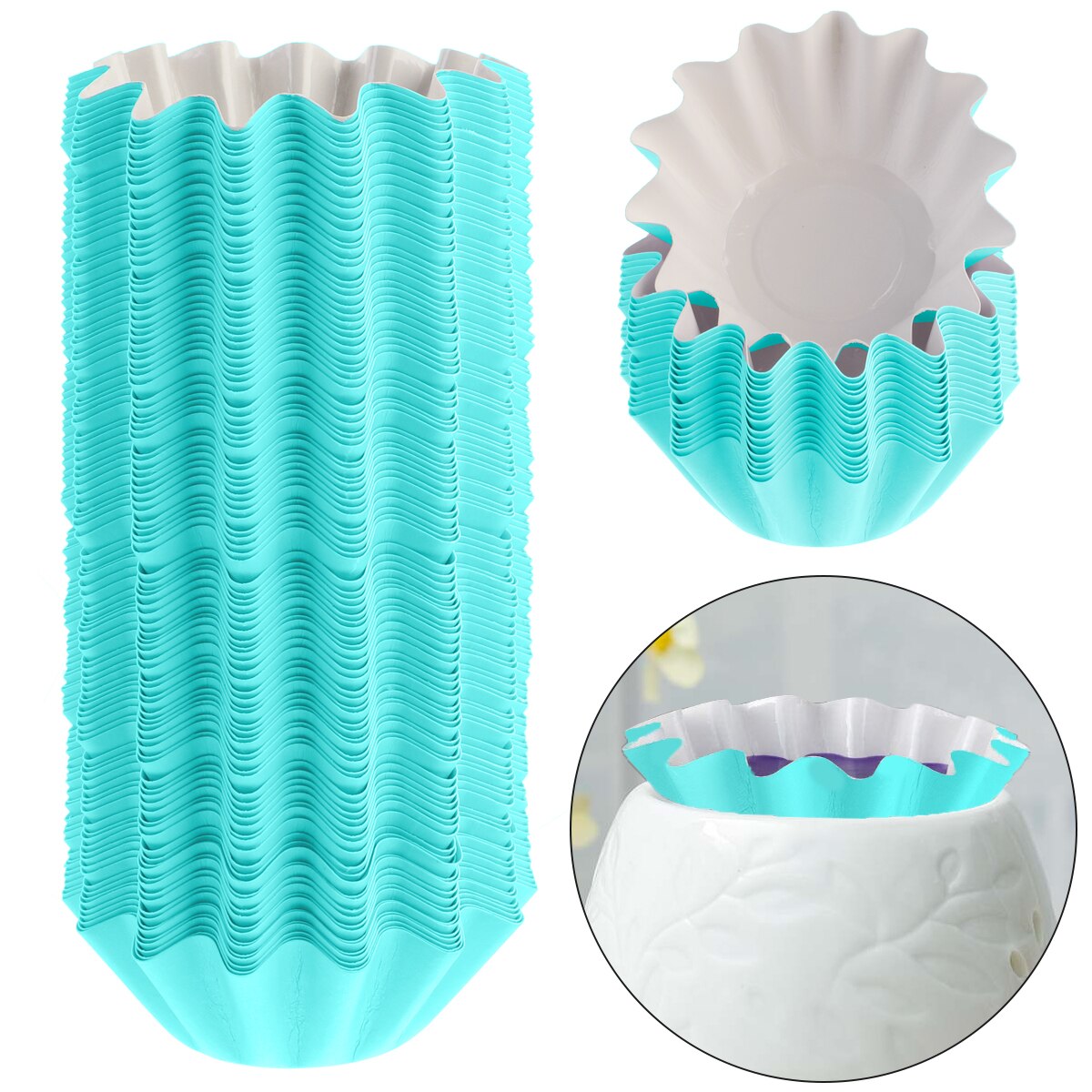 Wax Melt Warmer Liners Reusable Wax Liner Candle Popper Liner Leakproof Wax Tray for Scented Wax Electric Wax Warmers CIQ: blue 100pcs