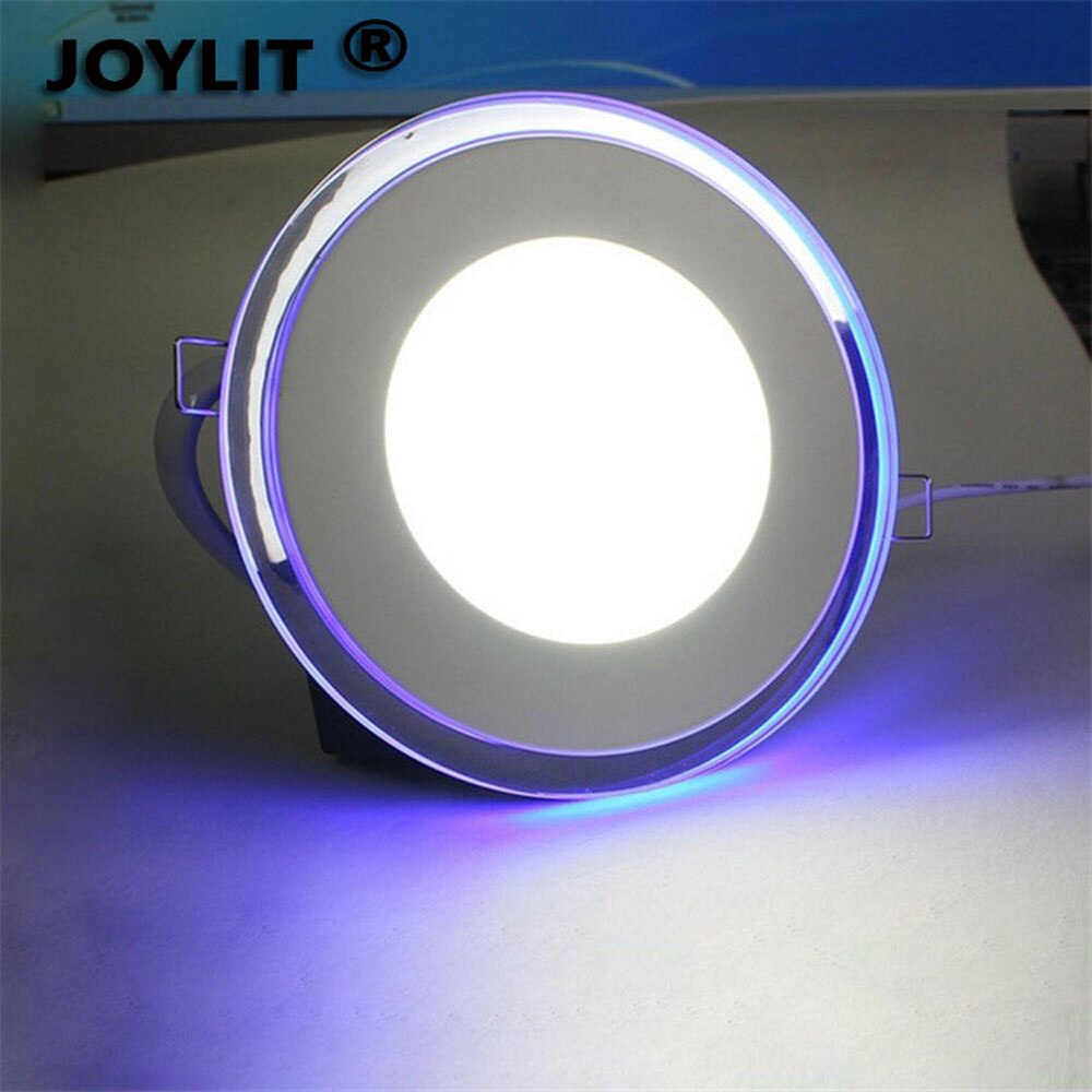 1pcs 10W 15W 20W blue combine white surface Acrylic round LED Panel Light indoor LED Recessed Lights 90-260V