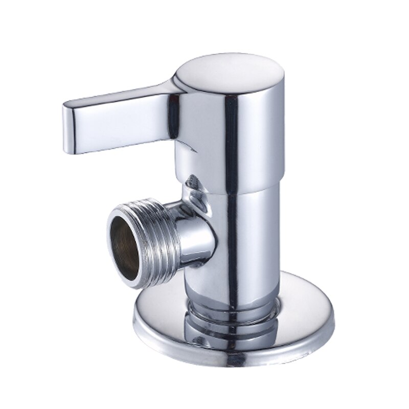 Full copper triangulation valve, cold and water stop valve, bathroom kitchen corner valve 4 points long switch general: Bronze