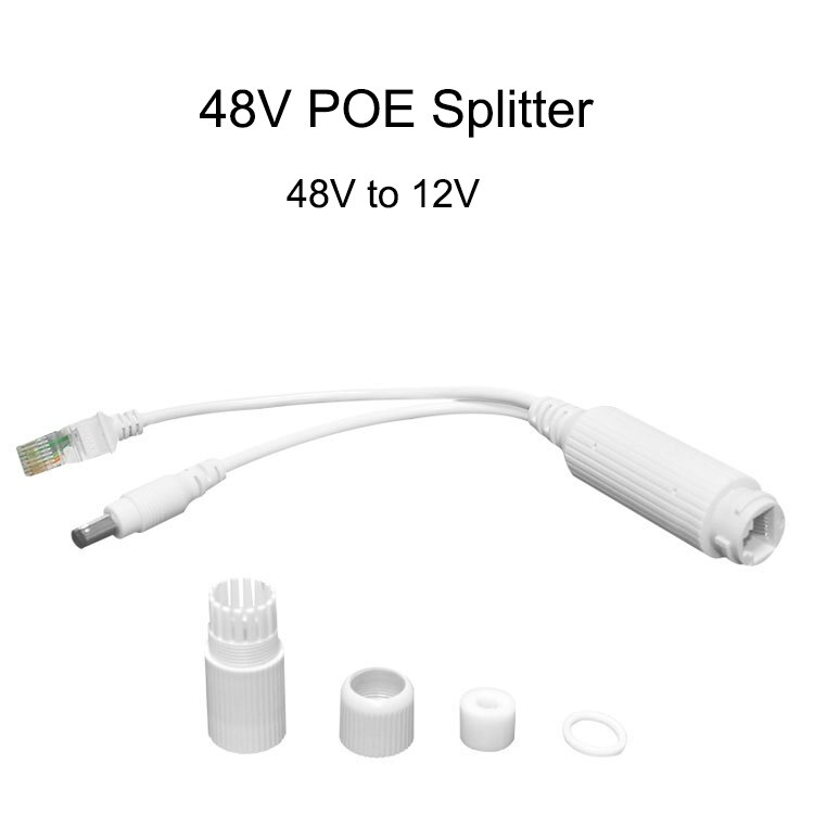 48V POE Splitter om 12V 1A power over ethernet splitter 10/100mbps IEEE802.3af 12 V/ 1A poe splitter voor IP camera