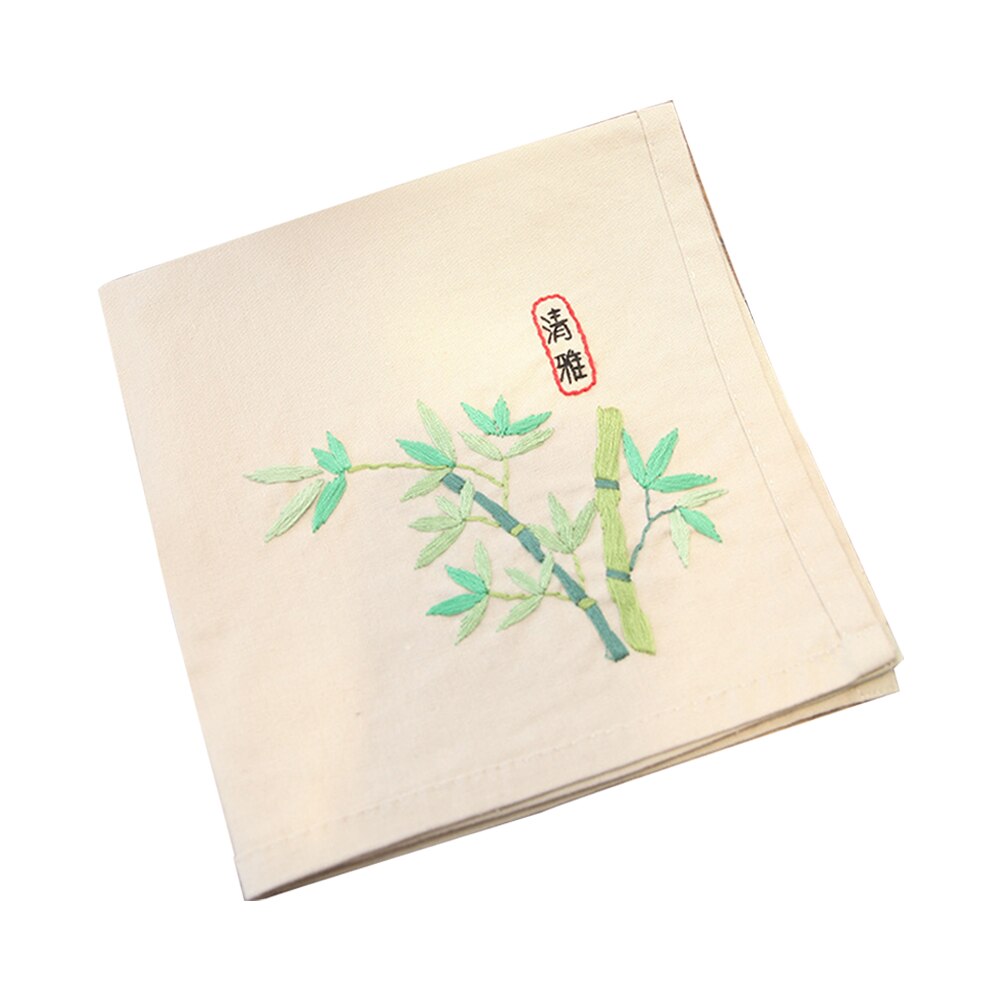 Handkerchief Flowers Plants Pattern Needlework Crafts Stamped Embroidery Sets DIY Retro Package Flowers Accessories: C