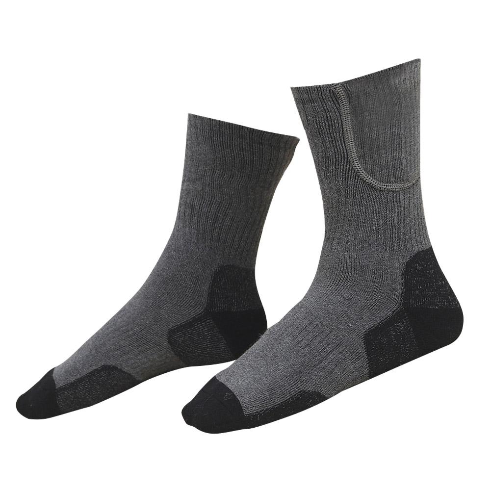 Mænd kvinder vinter varm usb elektriske opvarmede sokker 2200 mah batteridrevet holder opvarmede sokker til ridning skiløb vandreture: Grå
