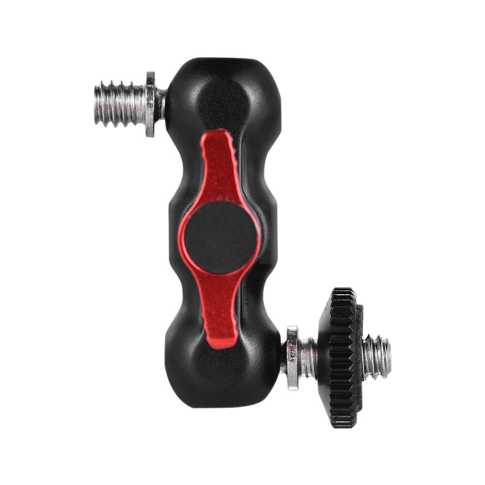 Andoer articulación de fricción Ballhead brazo Cámara Monitor LED Video luz adaptador montaje con 2 cabezas de bola movimiento de inclinación de 180 grados