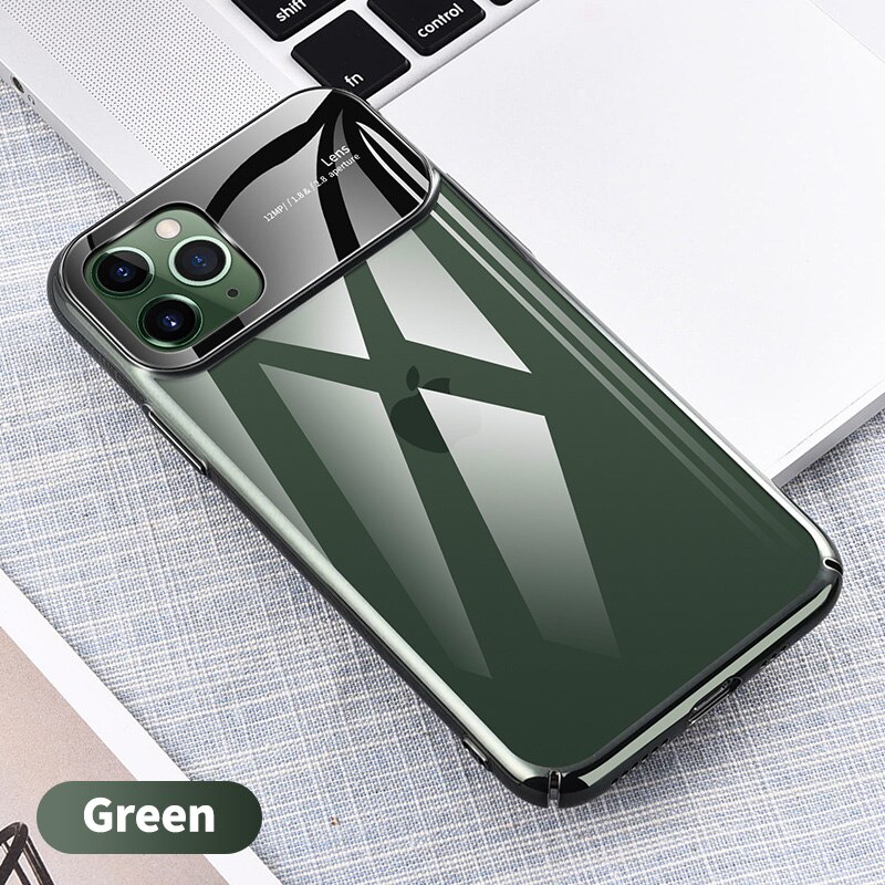 KUULAA For iPhone 11 Pro Max Case Luxury Mirror Glass Phone Case i Phone 11 ProMax Shockproof Back Cover For iPhone 11Pro Max: For 11 Pro Max / Green