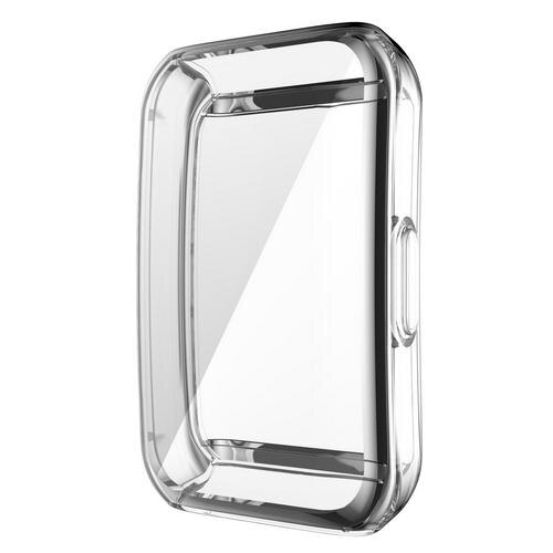 Band Voor Huawei Horloge Band 6 Voor Huawei Smart Horloge Armband 6 Band Met Tpu Zachte Beschermhoes Full Screen protector Case: transparent